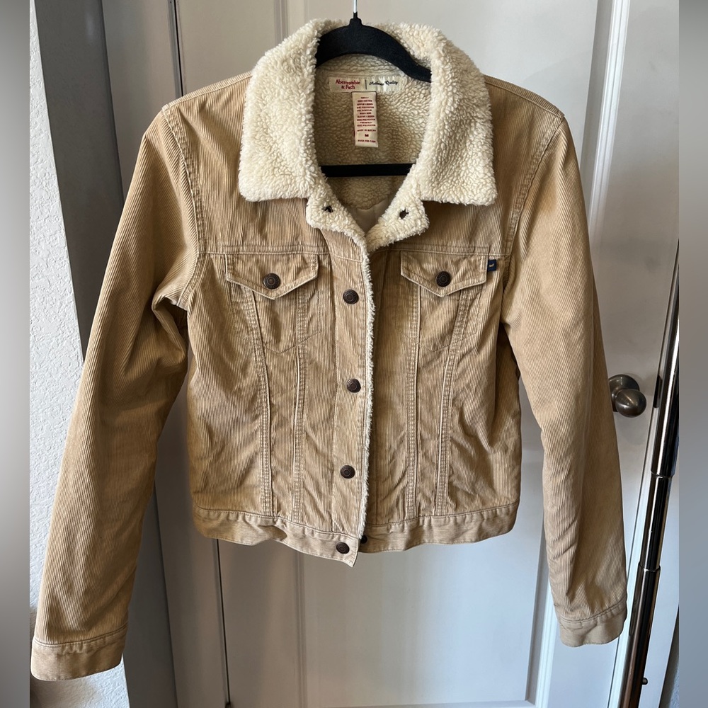 Vintage Y2K Abercrombie & Fitch Insulated Corduroy & Faux Shearling Jacket